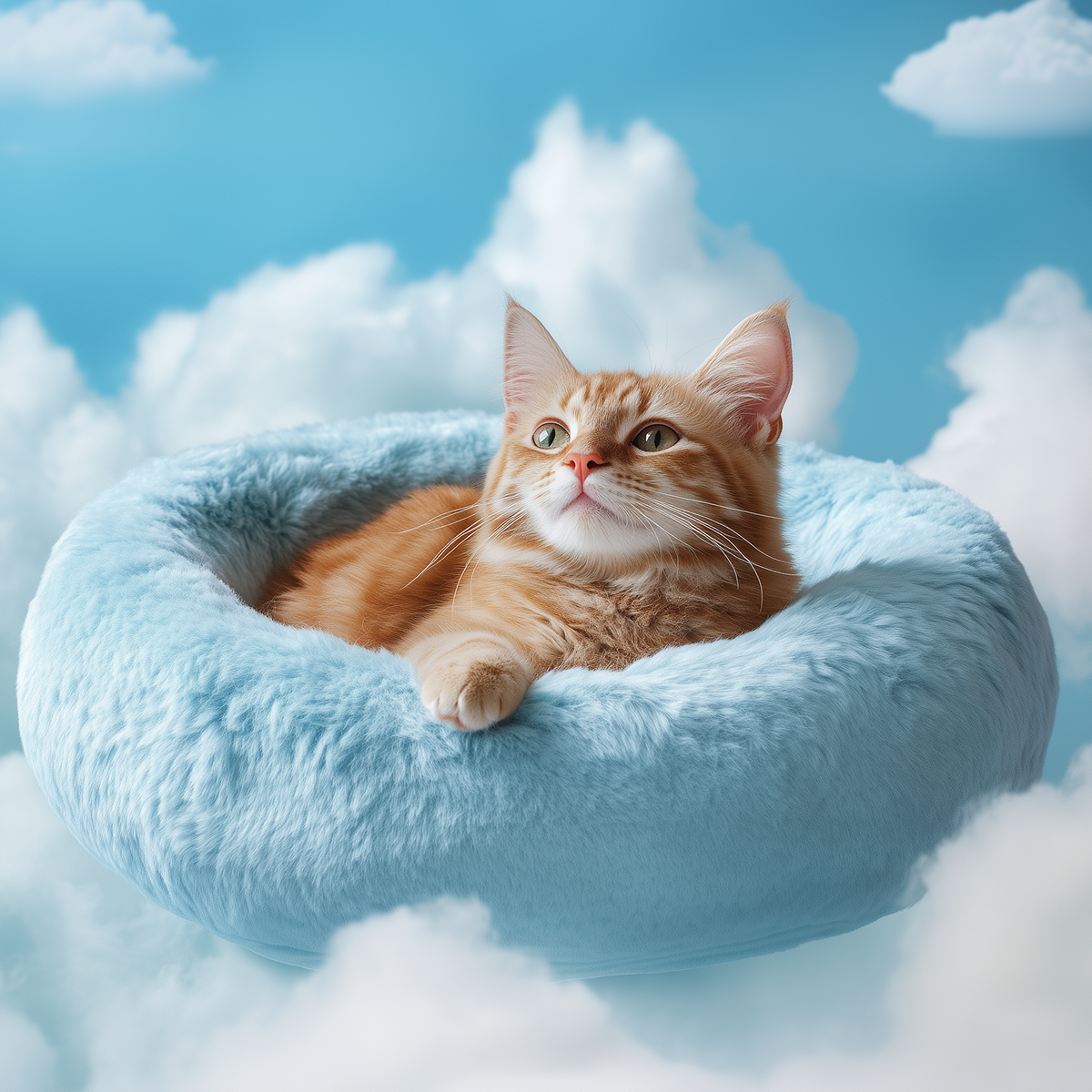 SerenityDonut™ – Een pluchen, angstverlichtend kattenbed
