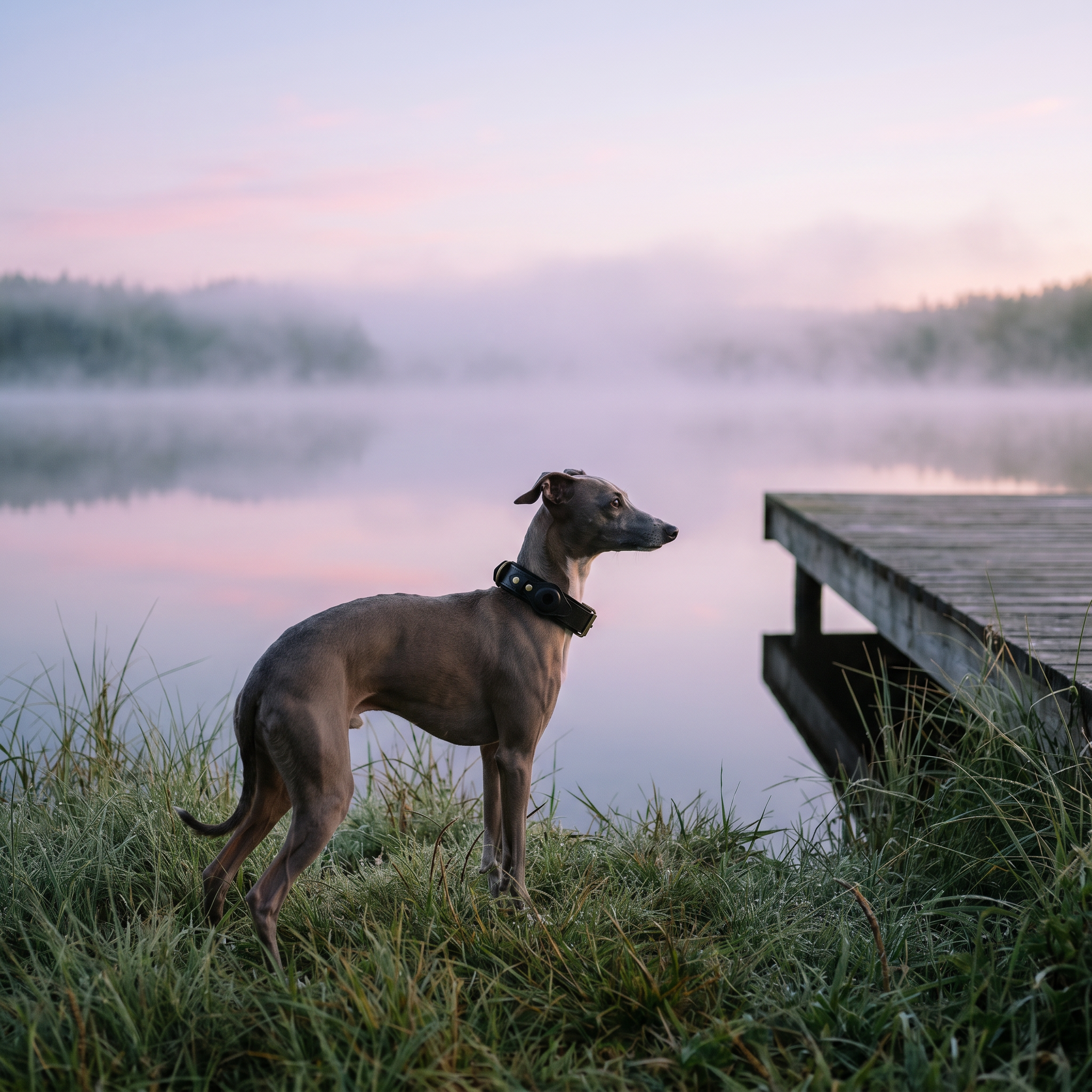Luxe leren hondenhalsband met AirTag (tracker voor honden)